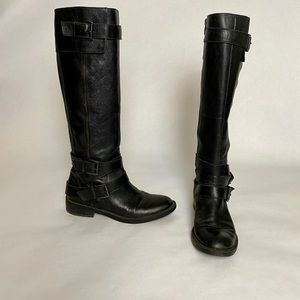 Enzo Anglioni knee-high motorcycle boot.
